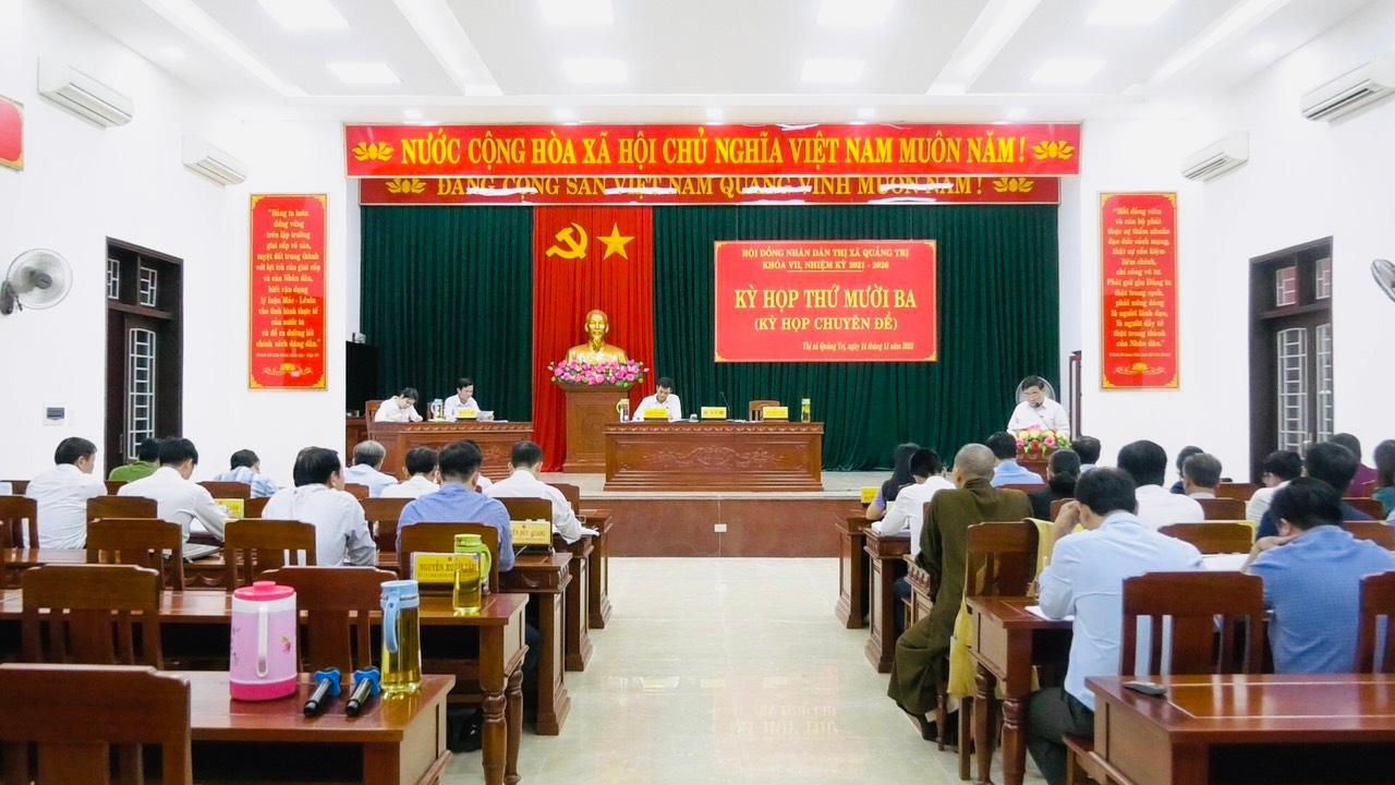 HĐND thị xã Quảng Trị khóa VII tổ chức kỳ họp thứ 13 ( Kỳ họp chuyên đề)
